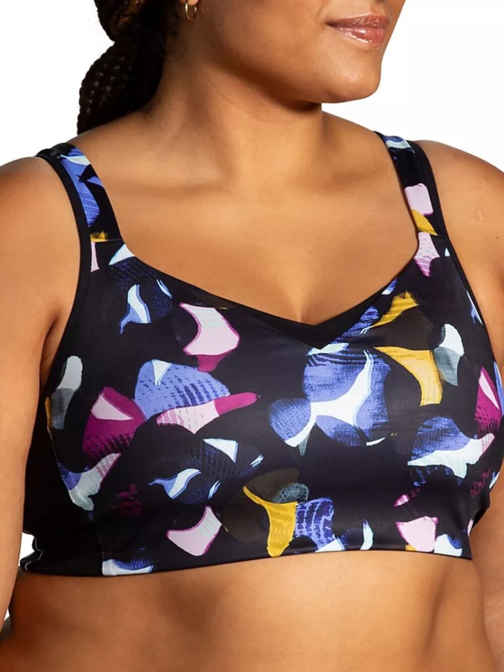 Brooks Drive Convertible Sports Bra Fast Floral Print 34DD